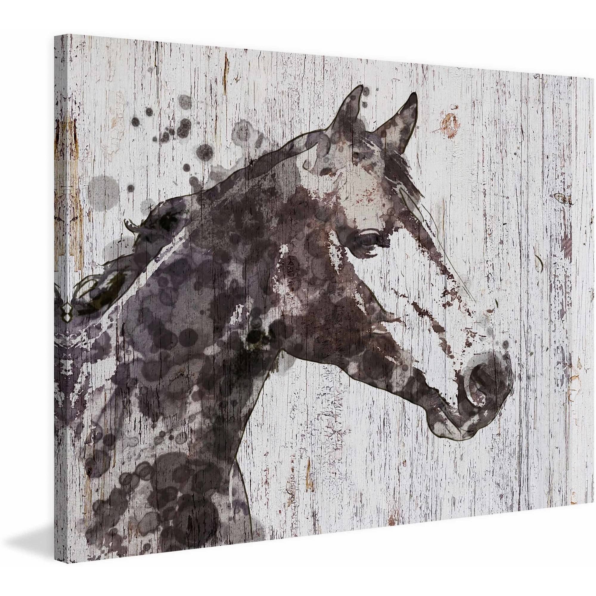 Marmont Hill "Skylar Horse" by Irena Orlov Painting Print on Wrapped Canvas