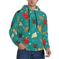 thumbnail image 2 of Naloa Hens And Rooster Men's Casual Hooded Collar Drawstring Hoodies Pullover Sweatshirts Casual Long Sleeve Shirts-Medium, 2 of 7