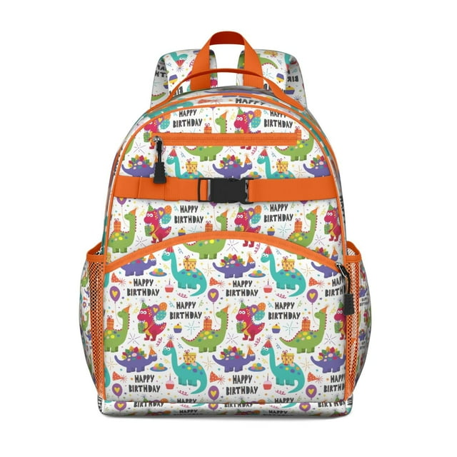 Sac à Dos Artistique Minimaliste de Dinosaures avec Motif de Bébé Dino et Design Rétro en Aquarelle Dessinée à la Main