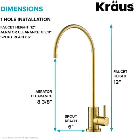 Kraus FF-100BB Purita 100% Lead-Free Kitchen Water Filter Faucet Brushed Bronze 