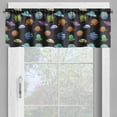 thumbnail image 4 of Ambesonne Space Valance & Curtain, UFOs and Abstract Planet, 55"x36", Multicolor, 4 of 6