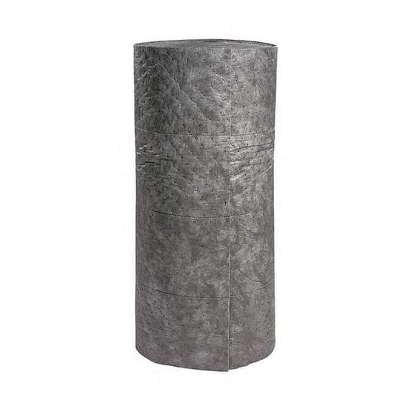 Sorbent Roll, 44 gal, 30 in x 150 ft, Universal, Gray, Polypropylene