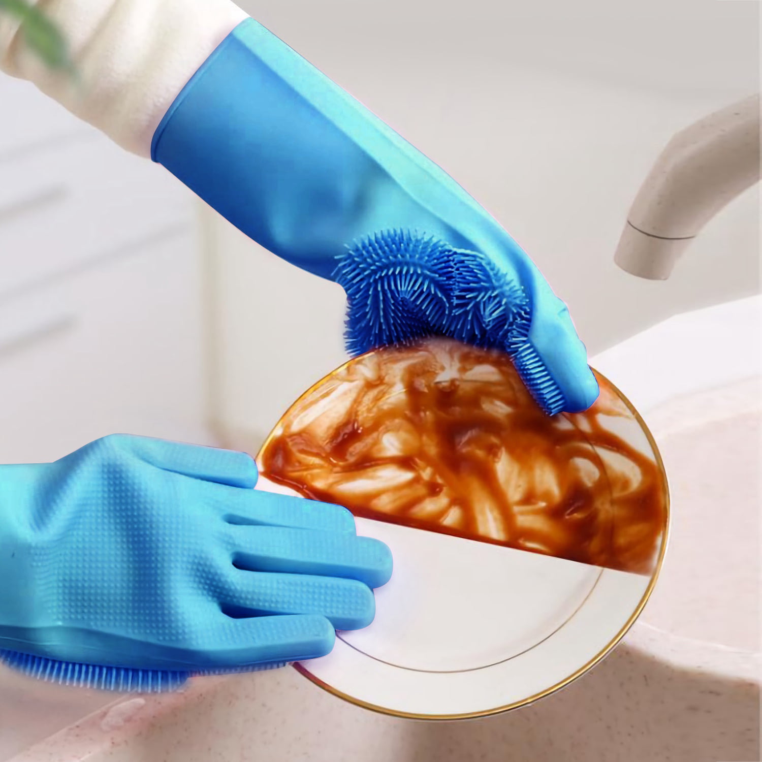 LANON Non-Slip Dishwashing Gloves - 3 pairs – London Sunshine®