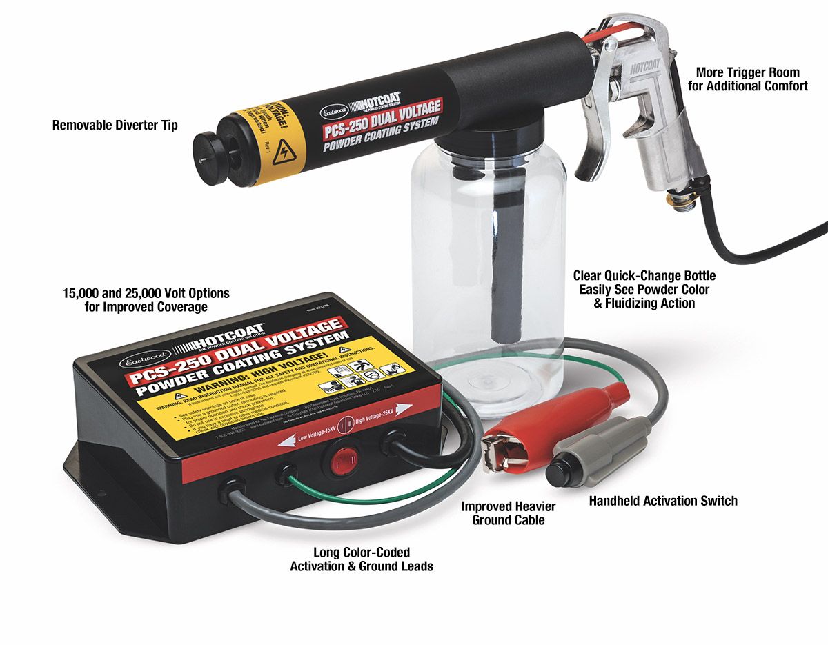 Eastwood HotCoat PCS-250 Powder Coating Gun Plus Benchtop Oven and Booth Powder Coating Kit