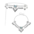 thumbnail image 1 of Cadena de joyería para mujer, estilo occidental, con dijes decorativos étnicos. CinturaTocadoPlata, 1 of 9