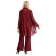 iixpin Womens Chiffon 3 Piece Set Mother of The Bride Pants Suits