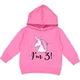 thumbnail image 2 of Inktastic Third Birthday Cute Unicorn Toddler Hoodie, 2 of 4