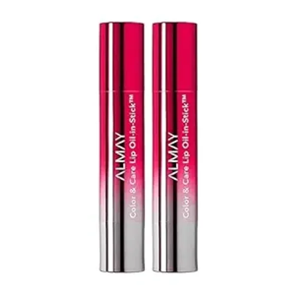 Almay Color & Care Lip Oil In Stick, Raspberry Rush 130, 0.09 Oz (Pack of 2)