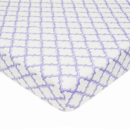 American Baby Co Percale Cotton Fitted Crib Sheet Lavender