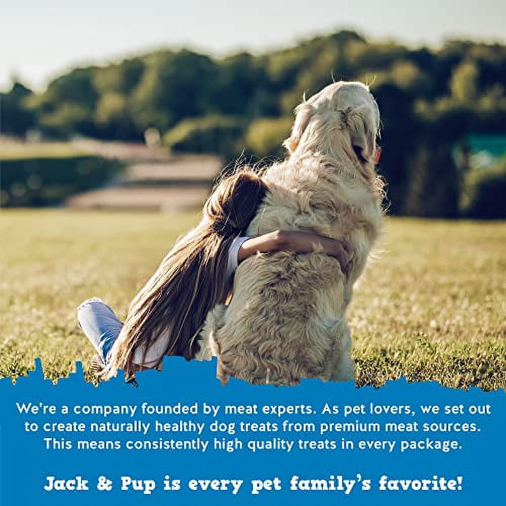 Jack&Pup 6" Bully Sticks for Medium Dogs, Natural Beef Flavour Chews, 25 Pack