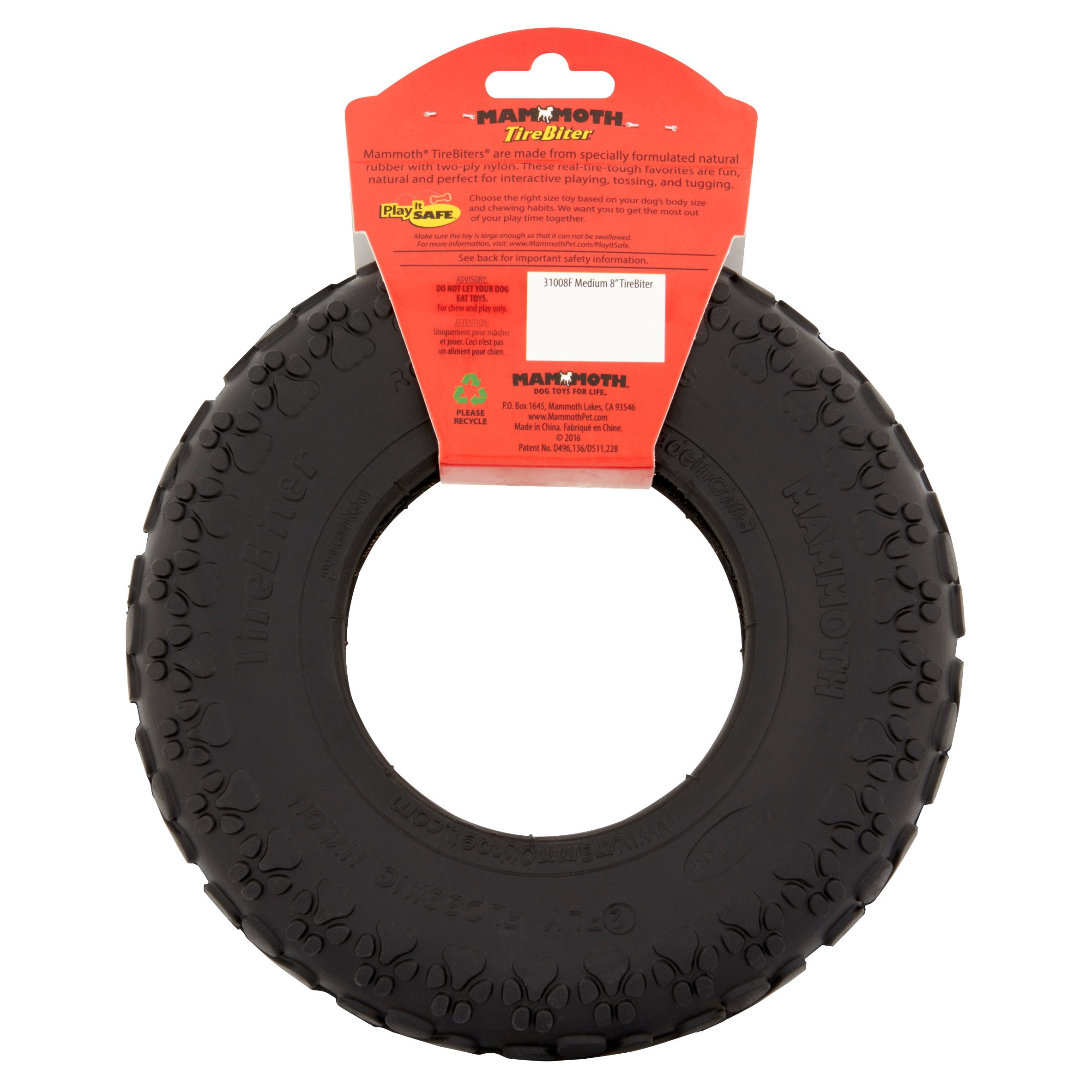 Mammoth TireBiter Rubber Tire Dog Toy 