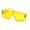 Yellow, variant on Futuristic Color Flat Top Oversize Thick Temple Shield Sunglasses Pink
