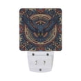 thumbnail image 4 of Yayeee LED Night Light for The Home Plug in With Light Sensors 2 Pack, Blue Geometric Eagle, 4 of 4