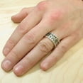thumbnail image 2 of Unisex Geometric Copper Ring: Antique Silver Fashion Statement Ring, Simple and Stylish Design for Everyday Wear, 2 of 5