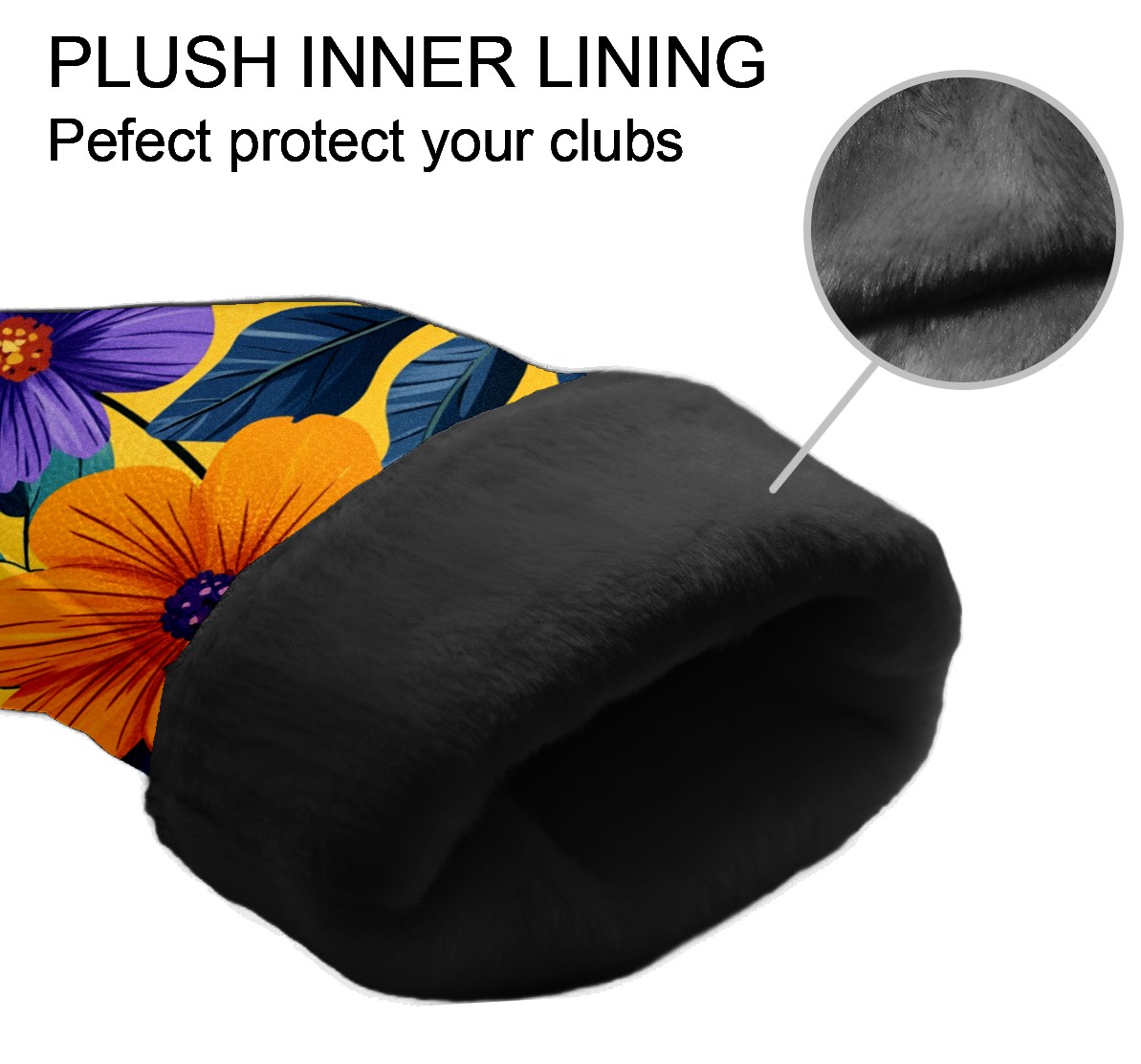 Golf Club Covers PU Leather Waterproof Head Covers for Fairway Woods Hybrids