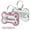 Pink, variant on Personalized Dog Tags and Cat Tags, Glitter Pet Name Tags, Engraved Bone Shape Collar Pendant, Customizable On Both Sides, Multi-Color