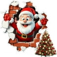 thumbnail image 1 of Pegatinas de pared navideñas creativas, divertidas calcomanías navideñas para pared, extraíbles, para vacaciones de invierno, arte de pared para dormitorio infantil, sala de juegos, hogar, ventanas, u, 1 of 1