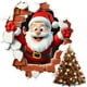 thumbnail image 1 of Adhesivo de Pared Navideño Jwz251124005 | Divertido Adhesivo de Pvc 2D de Papá Noel | Arte Mural Navideño Extraíble con Un Diseño Innovador | Decoración para Dormitorio Infantil, Sala de Juegos, Hoga, 1 of 1