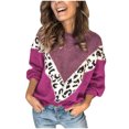 thumbnail image 1 of Moda mujer Patchwork cuello redondo manga larga estilo suéter suelto tejido señoras Tops blusa Fridja  hjk760, 1 of 6