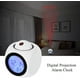 thumbnail image 2 of BRILLAR Reloj de proyección LED silencioso - Alarma de techo 12/24 h con control por voz, visualización de temperatura y repetición (blanco), 2 of 5
