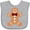 AC-Heather Grey, variant on Inktastic Cute Gingerbread Man with Red Plaid Bowtie Boys or Girls Baby Bib