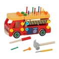 thumbnail image 1 of Tablero de actividades de coche de madera, juego de tableros de tornillos Montessori, juguetes de rompecabezas, tableros de actividades, juego de pern, 1 of 9
