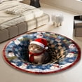 thumbnail image 4 of Christmas Decor Carpet Christmas 3D Rug Circular Carpets With Various Christmas Bring A Visual And Three Sense Of Depth To People Actually It's A Two Plane Polyester carpet, 4 of 4