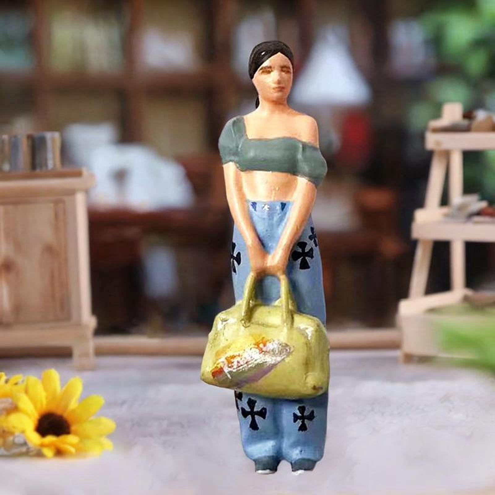 Rushawy 1/64 Scale Miniature Figure Compact 1/64 People Model for Bedroom Home Table A