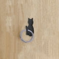 thumbnail image 4 of Cute Cat Tail Adhesive Hooks | No Drill Wall Hanger for Kitchen, Bathroom & Closet | Strong Stick Key Holder | 2-Pack Black Plastic Hooks, 4 of 6
