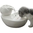 thumbnail image 1 of Lotus Cat Water Fountain, Automatic Ceramic Drinking Fountain For Pets, 50.8 Oz. Water Capacity Usb Universal, 1 of 3