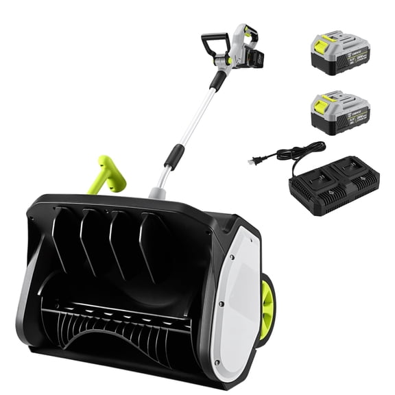 Cordless Snow Shovel: DEKOPRO 40V|17-Inch Cordless Snow Blower，Electric Snow Shove with Adjustable Chute, Lightweight Electric Snow Blower for Sidewalks & Stairs (2×20V Batteries)