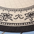 thumbnail image 3 of Safavieh Courtyard Eva Oriental Indoor/Outdoor Area Rug, Sand/Black, 6'7" x 6'7" Round, 3 of 9