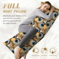 Body Pillow Cover Cute Big Eyes Owl Soft Body Pillow Pillowcase, Cute