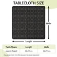 thumbnail image 2 of Black Gold Geometry Pattern Square Fitted Tablecloth with Elastic Edge,Square Table Cover,Washable Elastic Table Cover for Home Kitchen Party Decor 36"x36", 2 of 6
