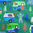 thumbnail image 1 of oneOone Viscose Chiffon Sea Green Fabric Camping Hike Point Craft Projects Decor Fabric Printed By The Yard 42 Inch Wide, 1 of 4