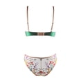 thumbnail image 5 of Gibobby Lencería sexy para mujer Conjunto de Lencería de Malla, Elegante Conjunto de Lencería con Bordado de Bloques de Color Ajustable para Mujer para Luna(Verde, XG), 5 of 5