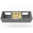 thumbnail image 2 of Alpine 60" Gray Wood Floating Vanity Base/Brushed Nickel Handles, 2 of 5
