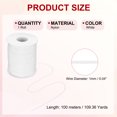 thumbnail image 2 of Uxcell Nylon Cord, Bracelet String Braided Nylon Thread for Jewelry Making White 109 Yard, 2 of 6
