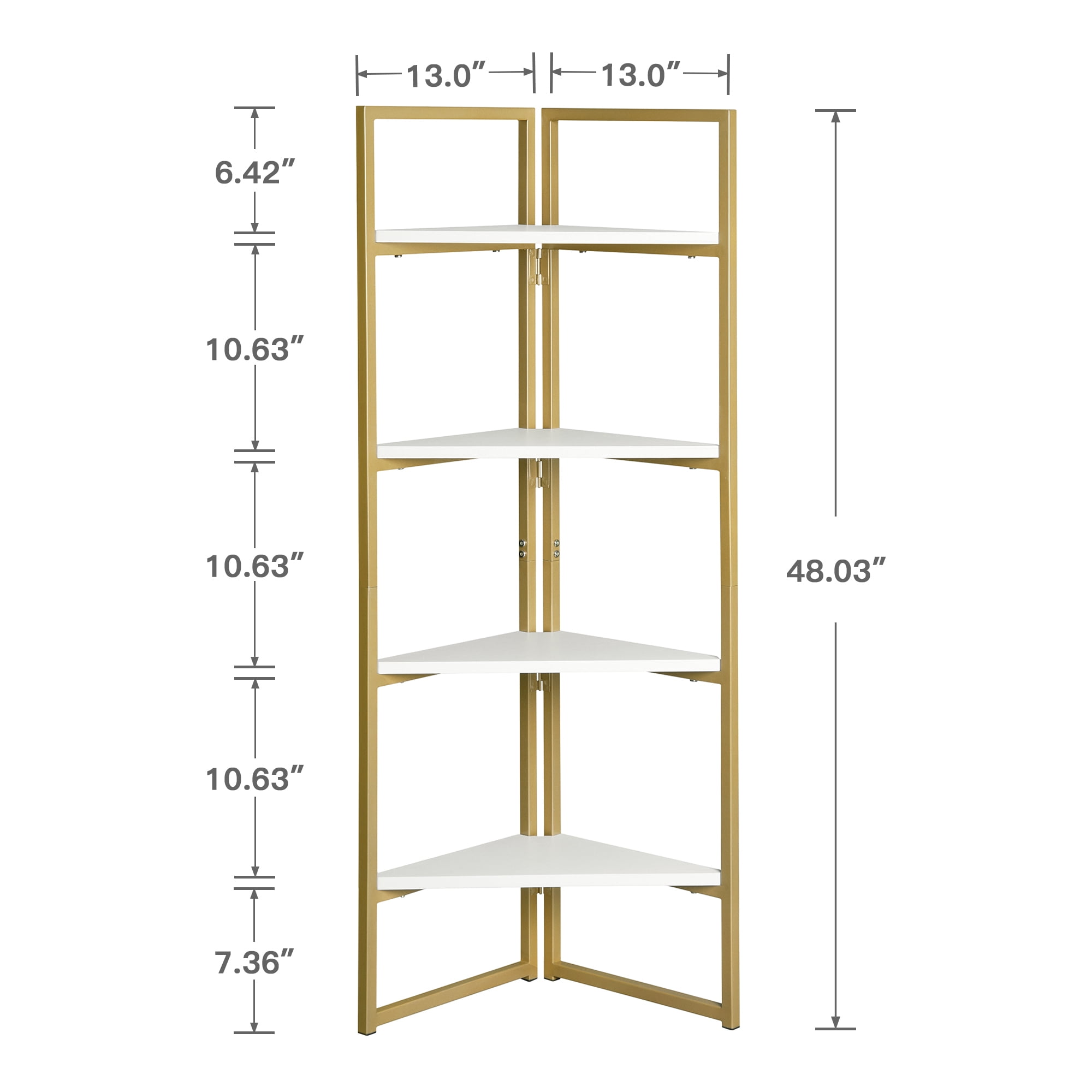 Dropship 4-Tier Corner Multipurpose Display Rack; Freestanding