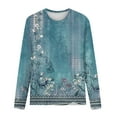 thumbnail image 3 of kytmyeq Women's Fashion Casual Long Sleeve Print Round Neck Pullover Top Blouse, 3 of 4