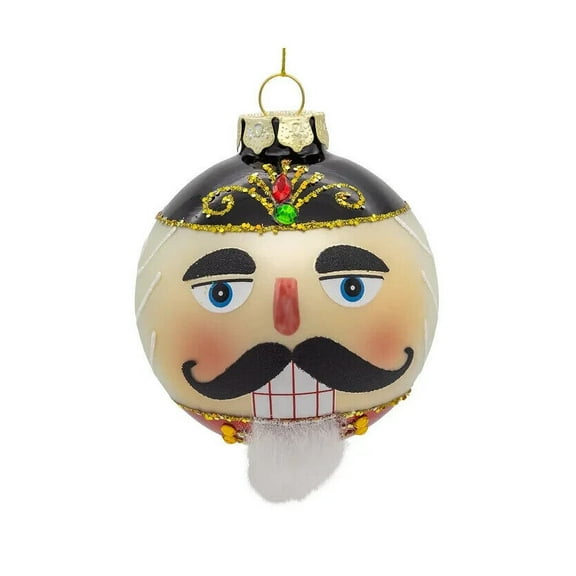 Kurt S. Adler Traditional Nutcracker 3.15" Glass Ball Christmas Ornament