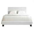 thumbnail image 2 of Castle Place Chic Corduroy Velvet Upholstered King Bed, White, 2 of 8