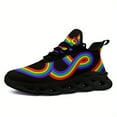 thumbnail image 2 of Coolcustomize Men's LGBT Pride Month Fashion Casual Sneakers, Rainbow Pride Design Trendy Streetwear Trainers, Lightweight Stylish Couple Shoes, Breathable Mesh Running Shoes, PLUS SIZE Sport Shoes, 2 of 10