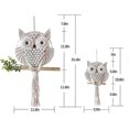 thumbnail image 2 of Owl Tapestry, Owl Macrame Wall Hanging Tapestry Art Decor Handmade Woven Boho Tapestry Ornament Owl Macrame Tapestry, 2 of 5