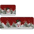 thumbnail image 2 of Merry Christmas Kitchen Mats Set of 2 Red Kitchen Rugs Set Snow Man Xmas Tree Kitchen Mats for Floor Cushioned Anti-Fatigue Kitchen Mat Kitchen Decor Floor Mats for Home Kitchen, 2 of 6
