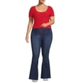 thumbnail image 2 of No Boundaries Juniors Plus Size Lace Up Front Top, 2 of 5