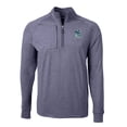 thumbnail image 2 of Men's Cutter & Buck Heather Navy Citadel Bulldogs Big & Tall Adapt Eco Knit Heather Quarter-Zip Top, 2 of 3