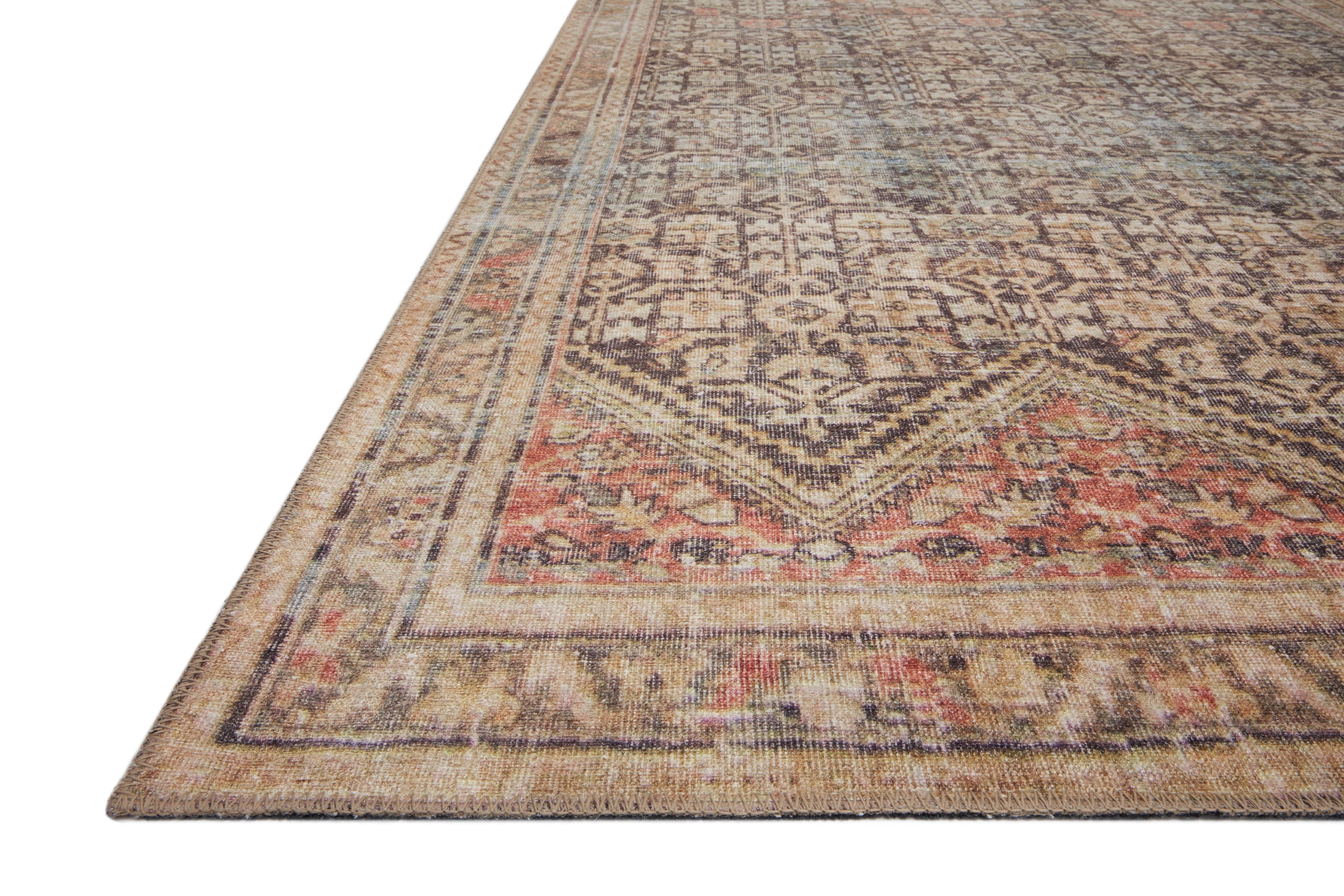 Loloi II Loren Collection LQ-17 Charcoal / Multi Oriental Area Rug 5'-0" x 7'-6"