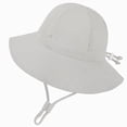 thumbnail image 2 of CAUYDY 1T-4T Todller Sun Hats UPF 50+ 18-24 Months Baby Bucket Hat Girls Boys Protection Hat 6-12 Months Infant Wide Brim Beach Hat with Adjustable Chin Strap (Sizes 3-12 Months,Light Gray), 2 of 4