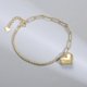 thumbnail image 2 of Pulsera brillante con forma de estrella en forma de corazón, estilo japonés y coreano, chapado en oro, estilo de lujo ligero para mujer en--|Código de modelo 254, 2 of 2